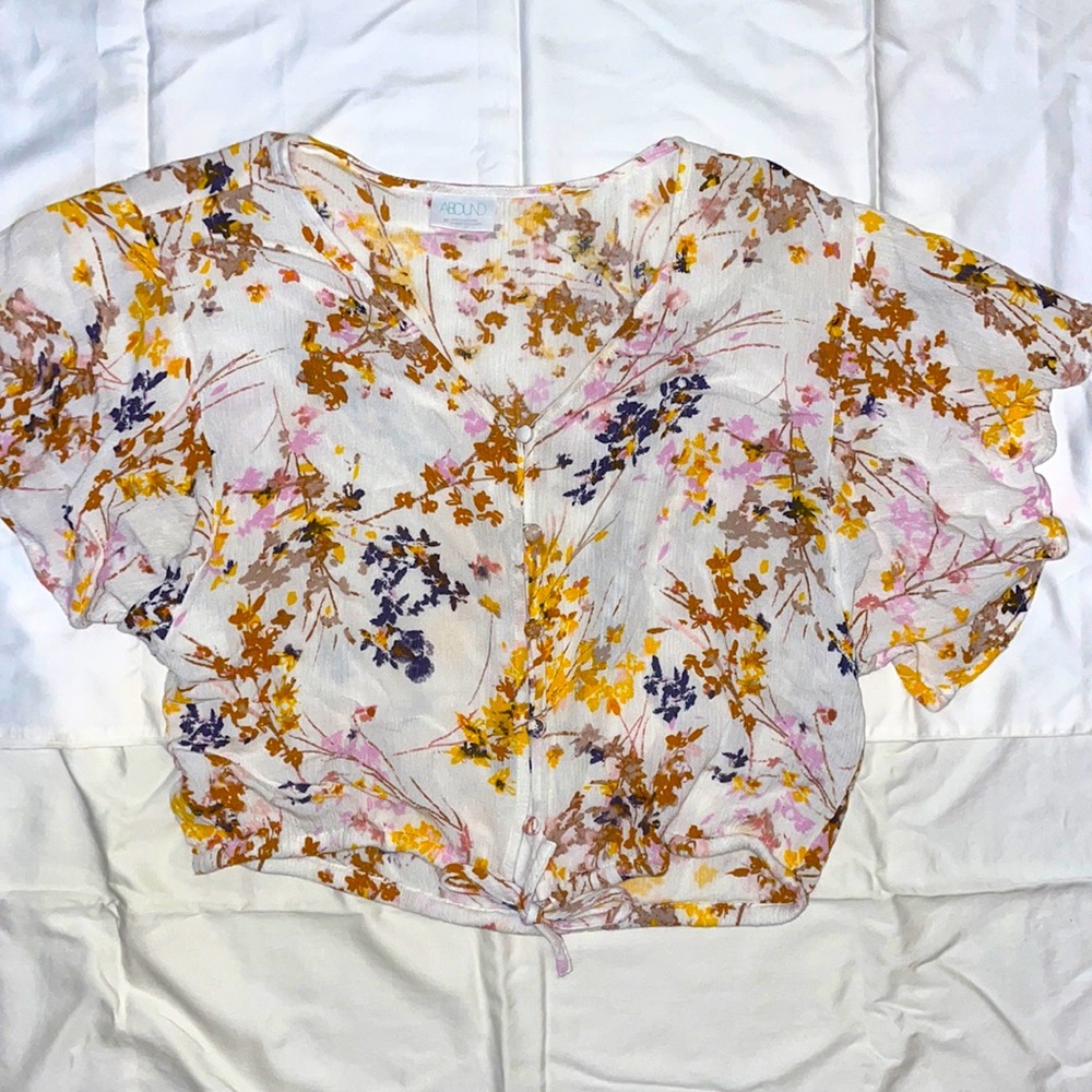 Flower print blouse